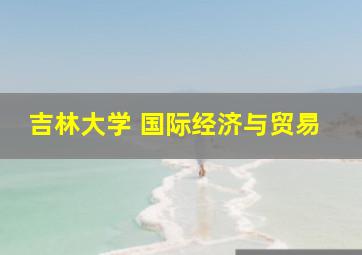 吉林大学 国际经济与贸易